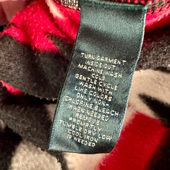 Lauren Ralph Lauren Active Black Red Aztec Western Fleece Quilted Zip Jacket M - Picture 9 of 9